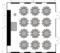 通常会場プラン　ディナースタイル例
