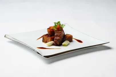 道産豚の黒酢の酢豚